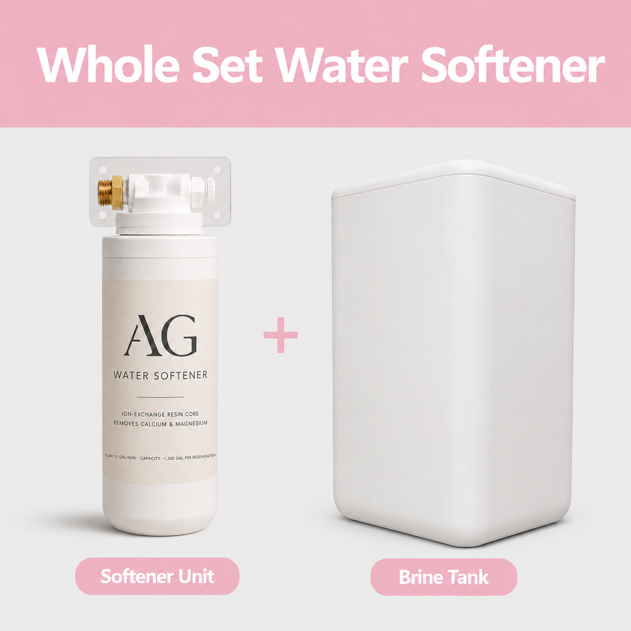 AG Water Softener with brine tank — whole set